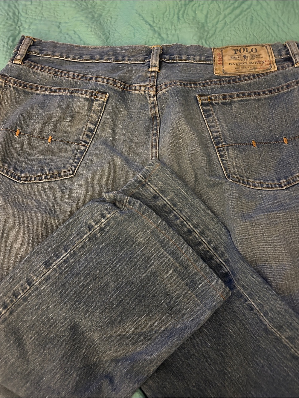 Vintage Polo Ralph Lauren Jeans Mens 36x34 Classic Fit Straight Leg Medium Wash